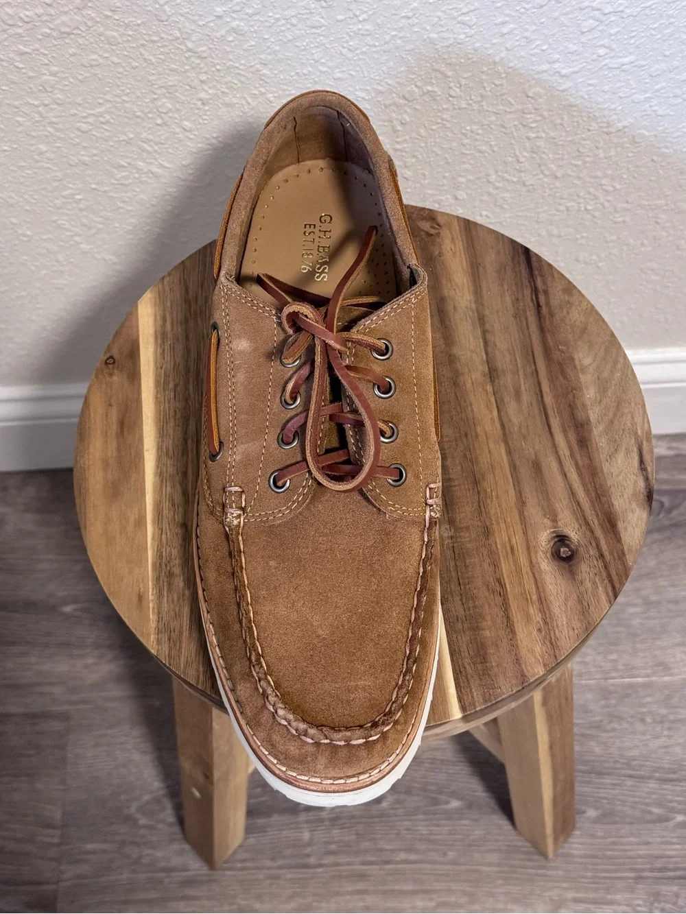 G.H. Bass Ranger Camp Moc Suede Brown Shoes Men’s EU 45 NIB